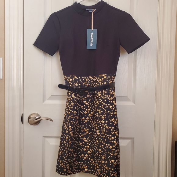 NWT Modcloth | A Leading Delight Mock Neck StarbDress - Picture 3 of 7